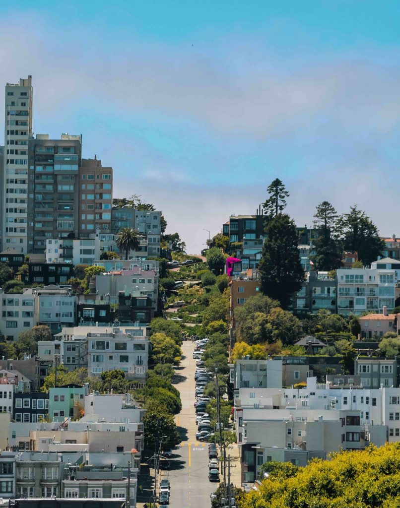 vue générale San Francisco Lombard street